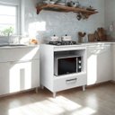 Ver imagem 2 de Balcão para Cooktop Jade 4 Bocas para Cozinha Compacta 1 Gaveta Multiuso Organizador