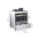 Ver imagem 4 de Balcão para Cooktop Jade 4 Bocas para Cozinha Compacta 1 Gaveta Multiuso Organizador