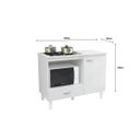 Ver imagem 3 de Balcão Cozinha Cooktop Blane 105cm com 1 Porta e 1 Gaveta Faro:branco