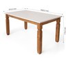 Mesa Retangular 6 Lugares Tampo MDF Madeira Maciça 6 Lugares Corona  - 3