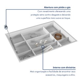 Penteadeira Multiuso 100% MDF 2 Portas - 4