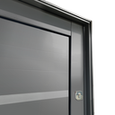 Ver imagem 5 de Porta Pivotante Alumínio Lambril Premium c/Pux.Dir. Elite Cinza 240x150 Brimak