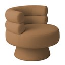 Ver imagem 6 de Poltrona Orgânica Mabel Base Giratória Bouclé Terracota - Nexta Casa