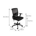 Ver imagem 3 de Cadeira Escritório Diretor Ergonômico NR17 Tela Mesh Tóquio 3329 Preto