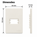 Ver imagem 3 de Placa + Suporte 4x2 1 Posto Infiniti Plus Branco Siena Mg Cor:Branco Siena