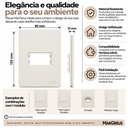 Ver imagem 5 de Placa + Suporte 4x2 1 Posto Infiniti Plus Branco Siena Mg Cor:Branco Siena