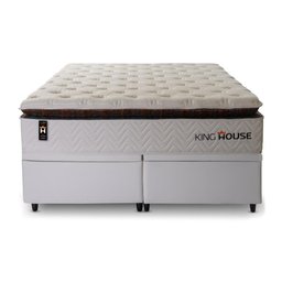Conjunto Box Baú Super King New York Branco 193x203x80 c/ Molas Ensacadas - 5
