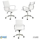 Ver imagem 1 de Kit 3 Cadeiras Office Sevilha Pu Baixa Várias Cores - Rivatti