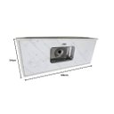 Ver imagem 3 de Pia Cozinha Mármore Branco 120cm Cuba Rasa Acabamento Simple: Branco