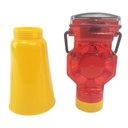 Ver imagem 2 de Sinalizador Solar Viario Cone Sinalizaçao Kit 6 Uni Segurança Rua Estrada Pista Rodovia Iluminaçao e