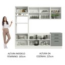 Ver imagem 6 de Armário de Cozinha Completa 250cm Branco/Cinza Agata Madesa 01