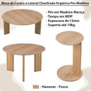 Ver imagem 2 de Kit Mesa de Centro e Lateral Chanfrada Pes Madeira Hanover Artesano