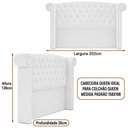 Ver imagem 2 de Cabeceira Estofada Kendi Queen Fixação no Box Madeira Maciça Off White Sallar Home