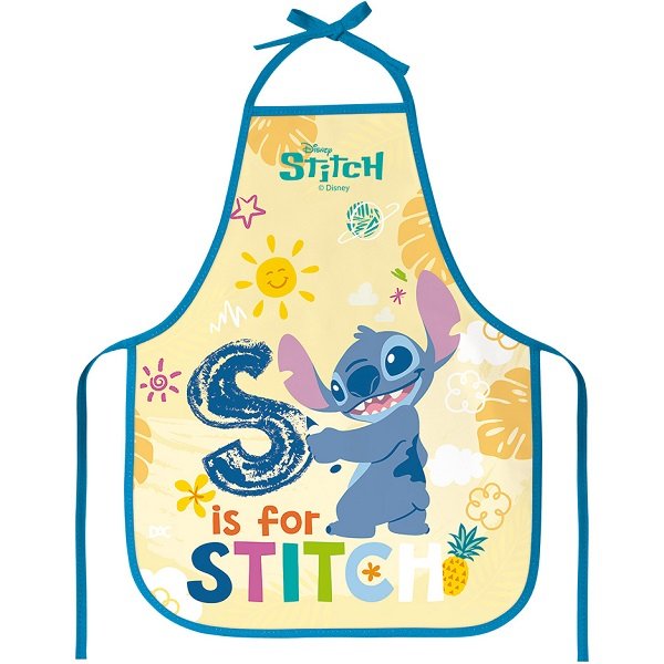 Avental Infantil Escolar Estampado Stitch Dac