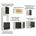 Ver imagem 5 de Armário de Cozinha Completa 240cm Branco/Preto Lux Madesa 02
