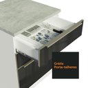Ver mais imagens de Armário de Cozinha Completa 240cm Branco/Preto Lux Madesa 02