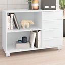 Ver imagem 1 de Gaveteiro com Rodízios 4 Gavetas 1 Prateleira Office Branco - Brv Móveis