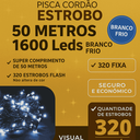 Ver mais imagens de Pisca Cordão Estrobo 50m 1600 Leds 320 Flash Branco Quente ou Frio Bivolt