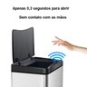 Lixeira Automática Retangular 50l com Sensor - Prática e Moderna Cor:aço Inox - 2