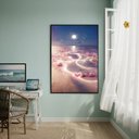 Ver imagem 2 de Quadro Decorativo Oceano Iluminado-70x50cm:moldura Preta