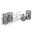 Ver mais imagens de Porta Tempero Condimentos Aço Inox 4 Potes com Suporte Stray Mek