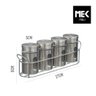 Porta Tempero Condimentos Aço Inox 4 Potes com Suporte Stray Mek - 5