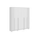 Ver imagem 5 de Guarda Roupa Casal 6 Portas (2 Ripadas) e 4 Gavetas Jamile Branco - Acp