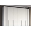 Ver imagem 7 de Guarda Roupa Casal 6 Portas (2 Ripadas) e 4 Gavetas Jamile Branco - Acp