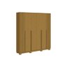 Guarda Roupa Casal 6 Portas (2 Ripadas) e 4 Gavetas Jamile Branco - Acp - 4