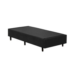 Base Box Solteiro Santo Box Suede Preto 40x88x188 - 1