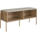 Ver imagem 1 de Sapateira Banco Hall de Entrada Industrial Indy A03 Hanover Dourado - Lyam Decor