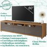Rack Para Sala Tv 180 cm 011083 Cedro Cinza Perola DCASA - 3