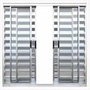 Ver imagem 1 de Veneziana 6 Folhas 1,00 X 1,20 Sem Grade Alumínio Brilhante