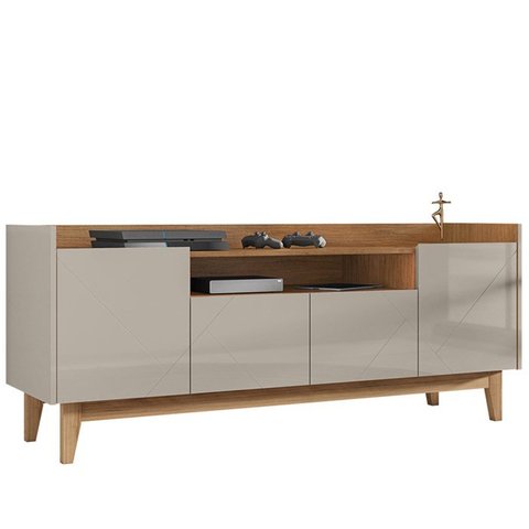 Rack 4 Portas Para TV 60 Polegadas 011071 Off White Cedro DCASA