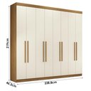 Ver imagem 3 de Guarda Roupa Casal Master New 8 Portas e 4 Gavetas Cinamomo Areia - Santos Andirá