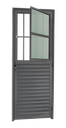 Ver imagem 1 de Porta de Sala Alumínio 80 Esq. L25 V.Boreal Cinza Brimak
