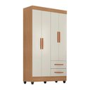 Ver imagem 2 de Roupeiro 1 Metro 30464 Lite 4 Portas 2 Gavetas - Nature/ Off White Móveis Leão