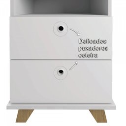 Escrivaninha em L Retrô para Escritório Gold com Gaveteiro 2 Gavetas  - 17