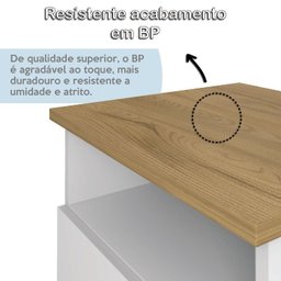 Escrivaninha em L Retrô para Escritório Gold com Gaveteiro 2 Gavetas  - 13