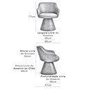 Ver imagem 2 de Kit 3 Cadeiras de Jantar Jade Base Fixa Bouclé Terracota - Nexta Casa