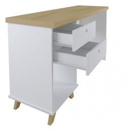 Kit Retrô 2 Peças Escrivaninha Sky com Gaveteiro 2 Gavetas Day - 13 Kit Retrô 2 Peças Escrivaninha Sky com Gaveteiro 2 Gavetas Day - 13