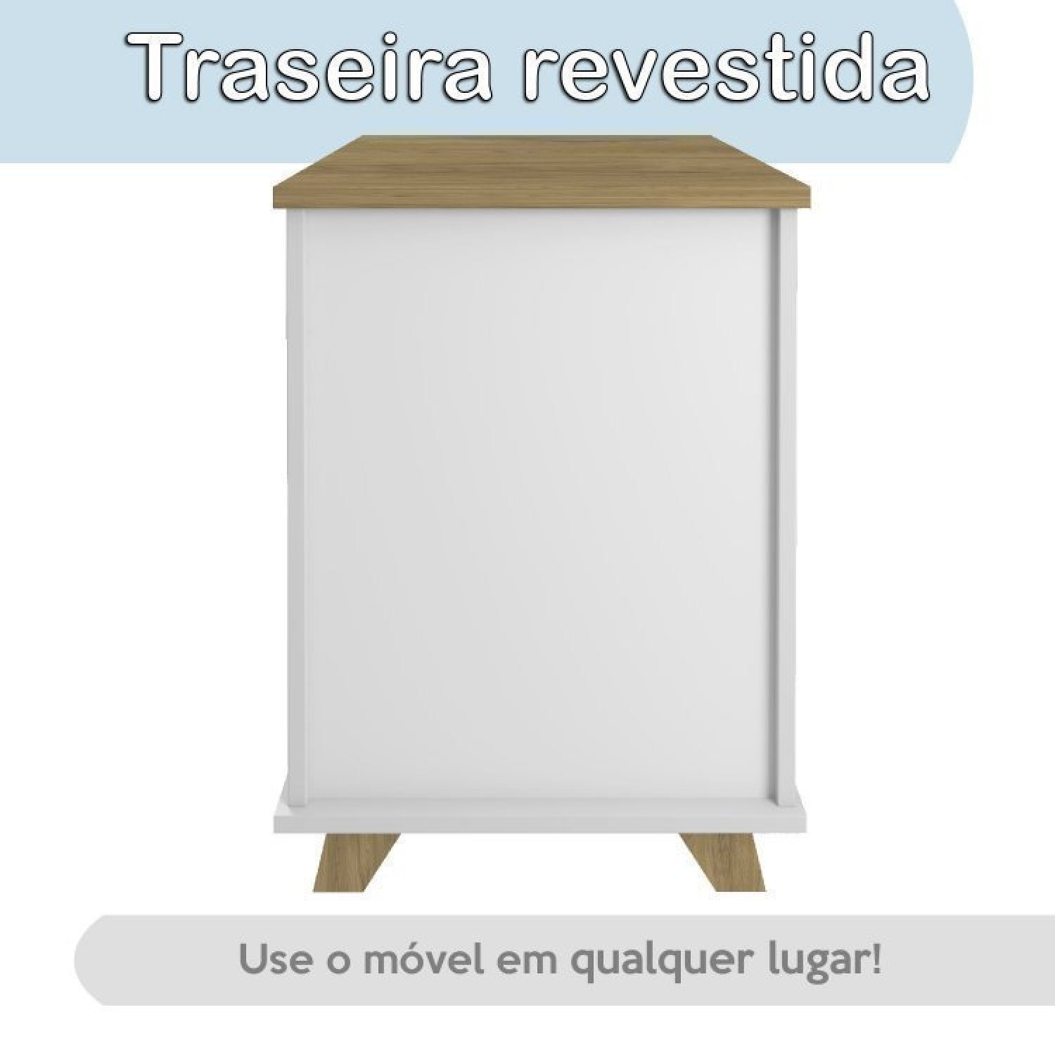 Kit Retrô 2 Peças Escrivaninha Sky com Gaveteiro 2 Gavetas Day - 15