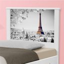 Ver imagem 4 de Cama Solteiro com Cabeceira Cidade Paris MDF-MDP Branco Casah 96cm