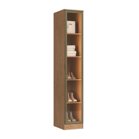 Guarda Roupa Modulado 1 Porta Reflecta LED Requinte+ 100% MDF