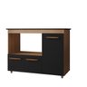 Balcão para Cooktop 3 Portas Armário de Cozinha Ana Savana/preto - Lahome Decor - 1