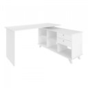 Ver imagem 4 de Kit Home Office Completo Escrivaninha Mesa Escritório em L Gold com Gaveteiro 3 Gavetas Branco Artan