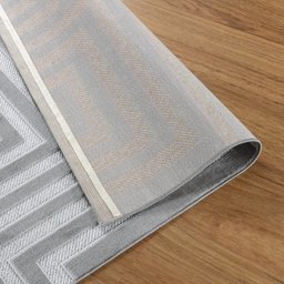 Tapete para Sala Grande 2,50x3,50m Chevron Capadócia Moderno Macio Barra Dobrada Cinza 338 - Coleção - 5