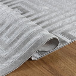 Tapete para Sala Grande 2,50x3,50m Chevron Capadócia Moderno Macio Barra Dobrada Cinza 338 - Coleção - 3