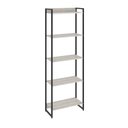 Ver imagem 4 de Kit Escritório Estante Areta 5 Prateleiras com Mesa Industrial Aspen 120cm C01 Snow - Lyam Decor