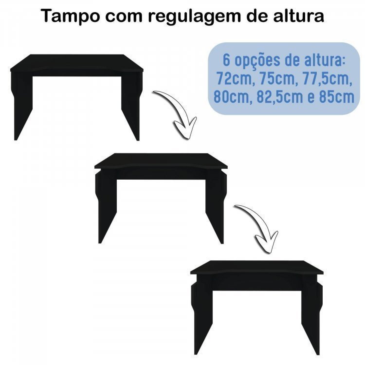 Escrivaninha com Regulagem de Altura e Gaveteiro 3 Gavetas - 8